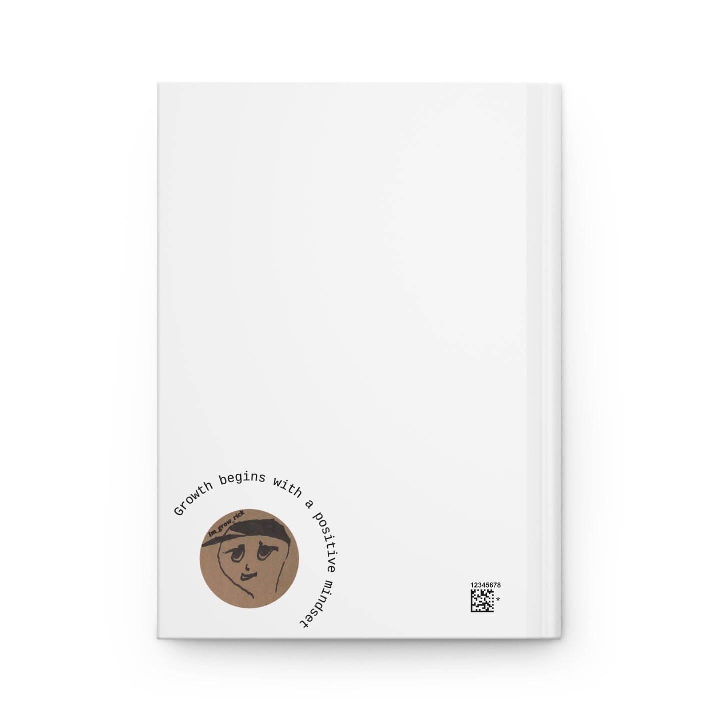 Hardcover Journal — "Growth begins with a positive mindset." Inspirational Gratitude Notebook